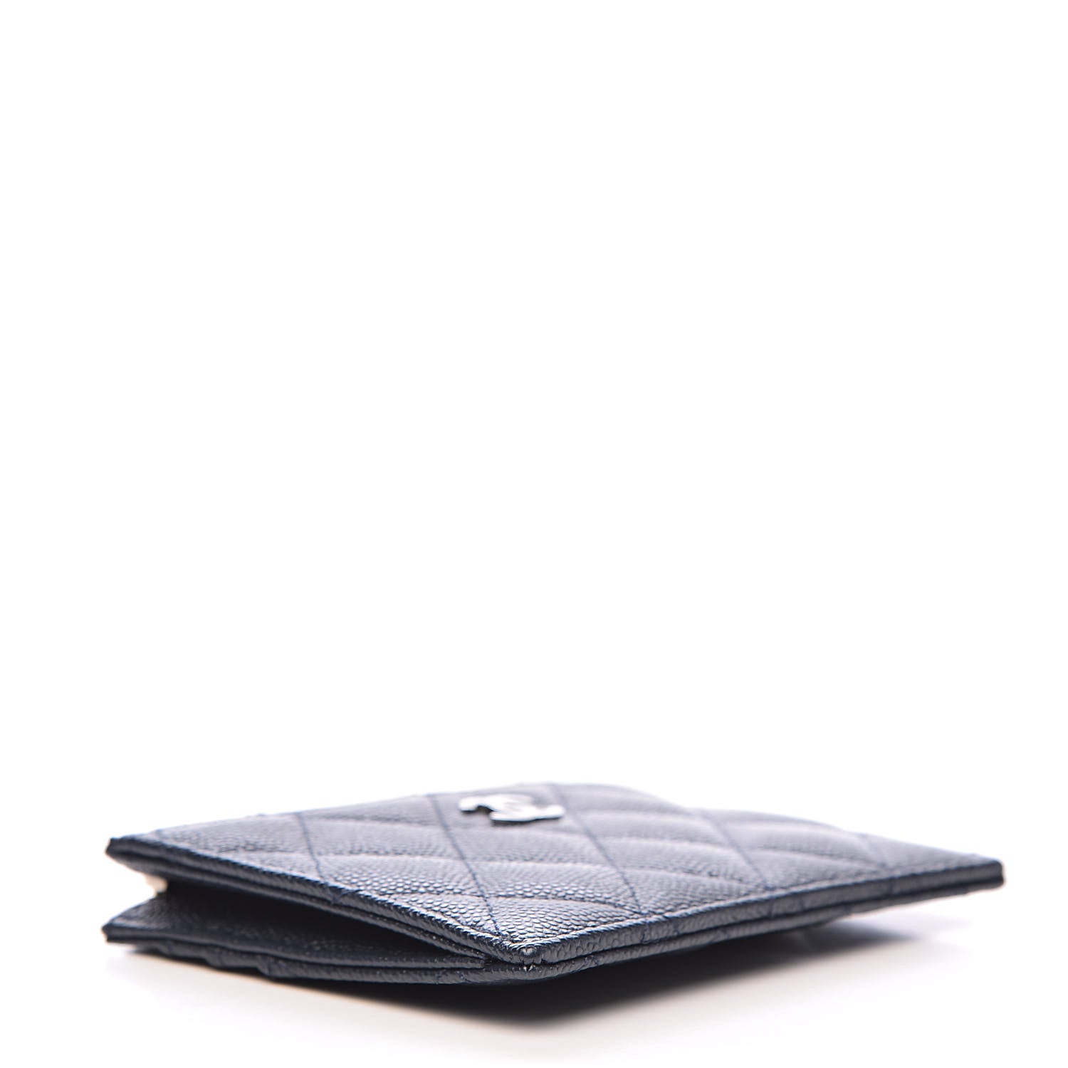 Chanel Caviar Quilted CC Zip Card Holder Navy 4 of 8