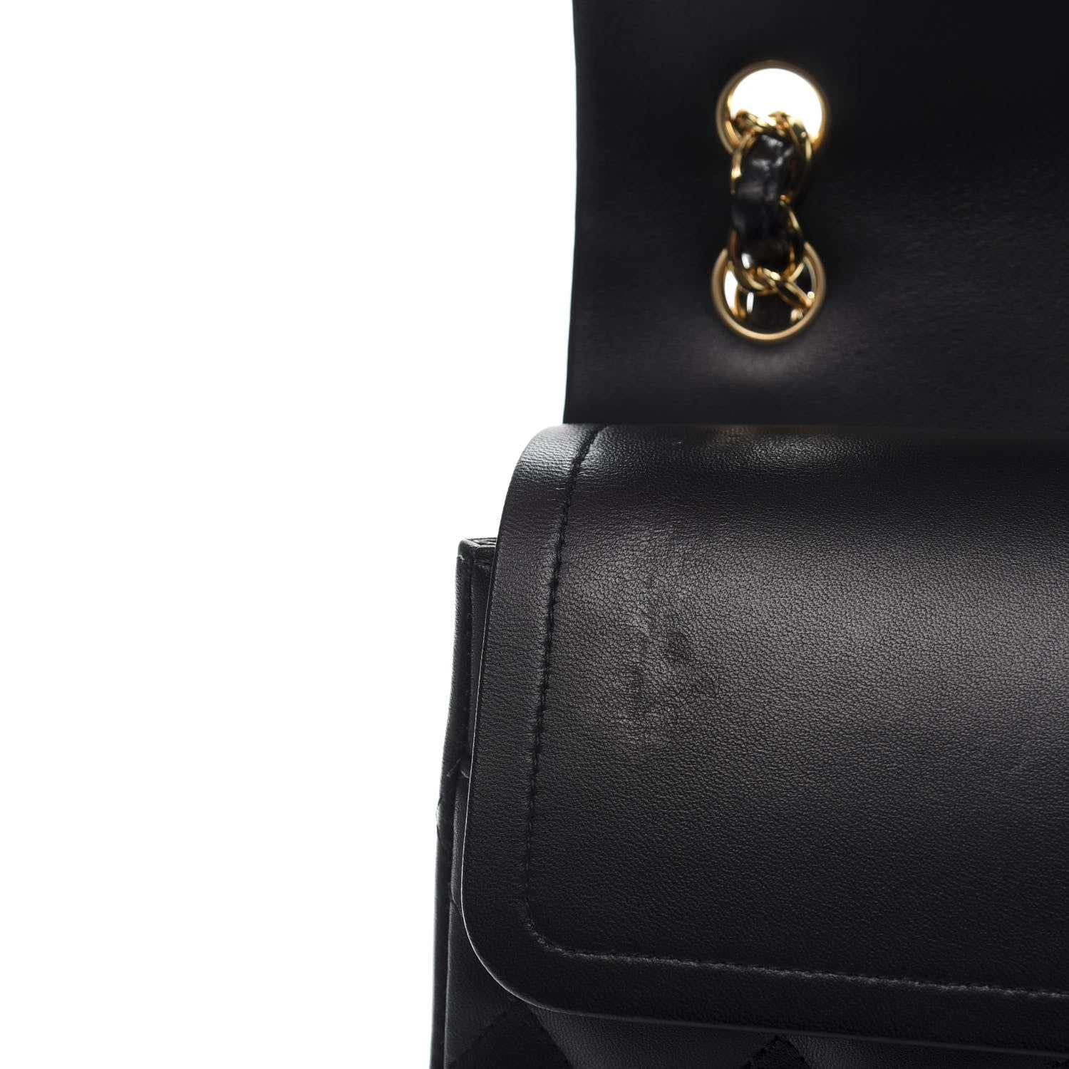 Chanel Lambskin Quilted Jumbo Double Flap Black 9 of 14