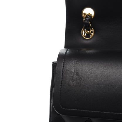 Chanel Lambskin Quilted Jumbo Double Flap Black 9 of 14