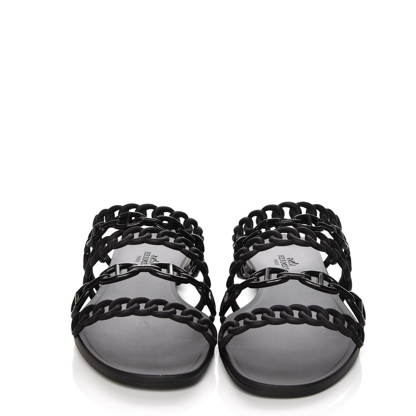 Rubber Chaine d'Ancre Nude Sandals 40 Black
