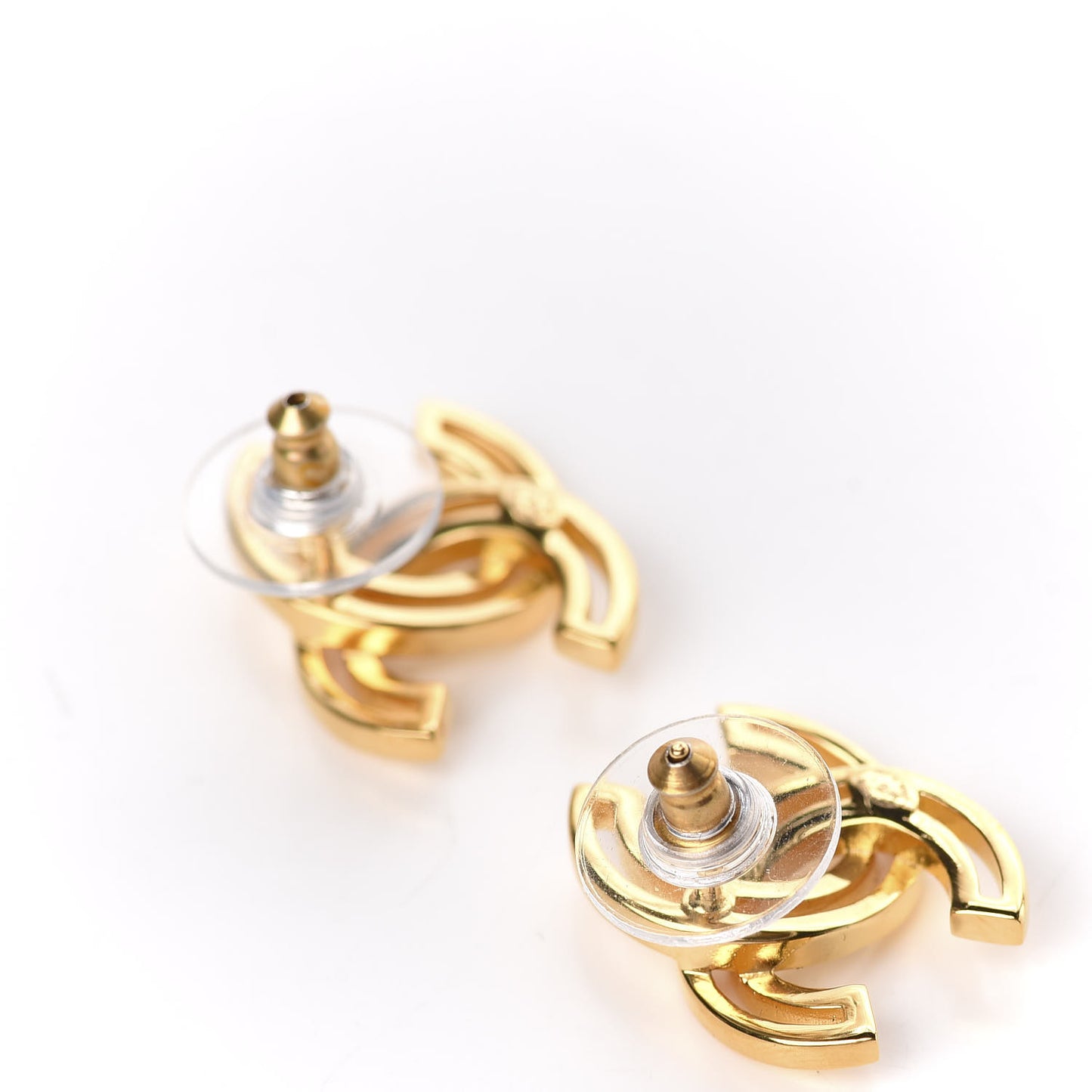 Metal Obazine CC Earrings Gold