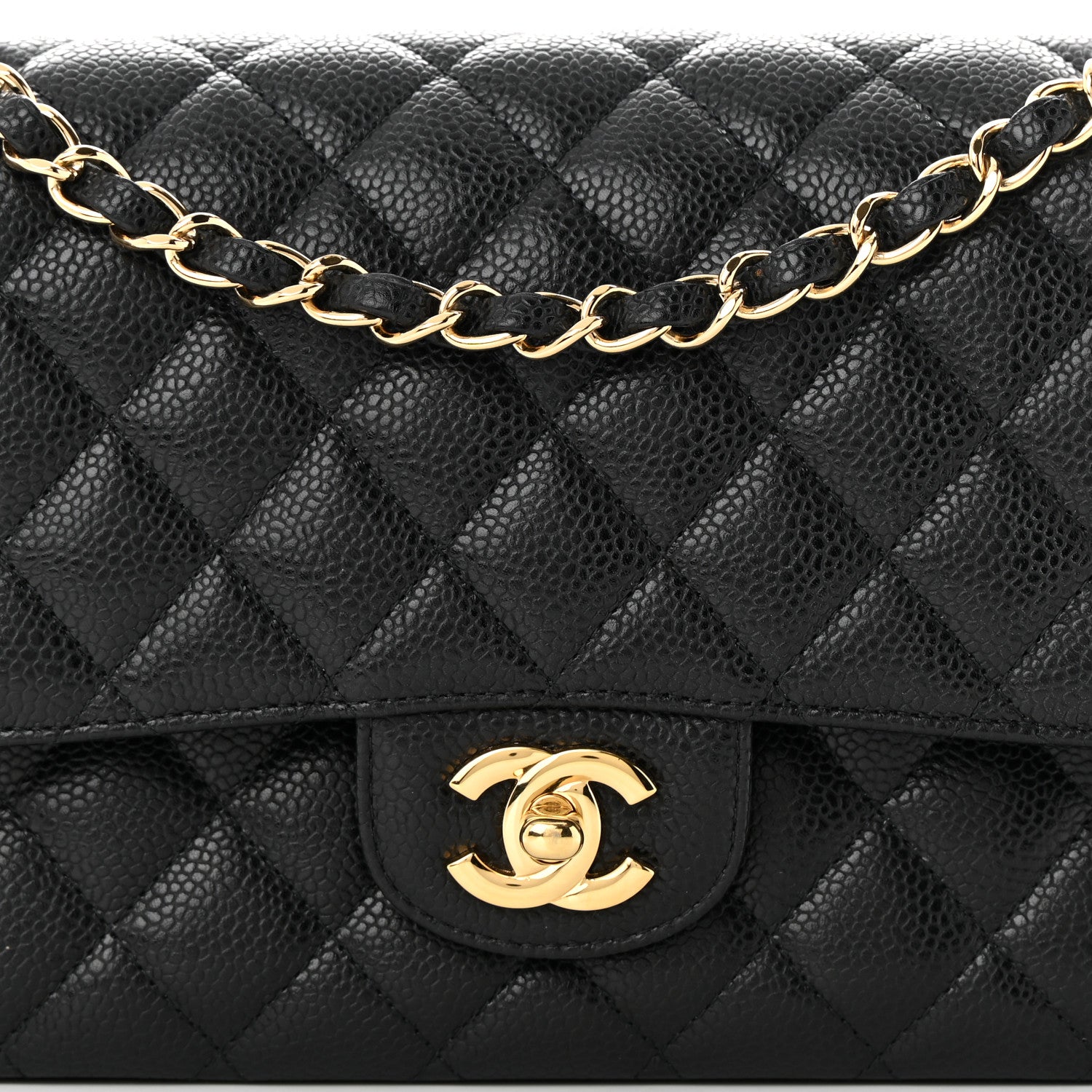 Chanel Caviar Quilted Medium Double Flap Black 8 of 12