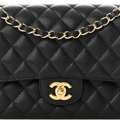 Chanel Caviar Quilted Medium Double Flap Black 8 of 12