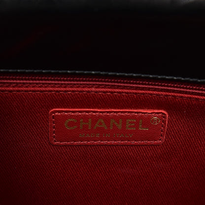 Chanel Calfskin Chevron Quilted Coco Handle Flap Black 7 of 10