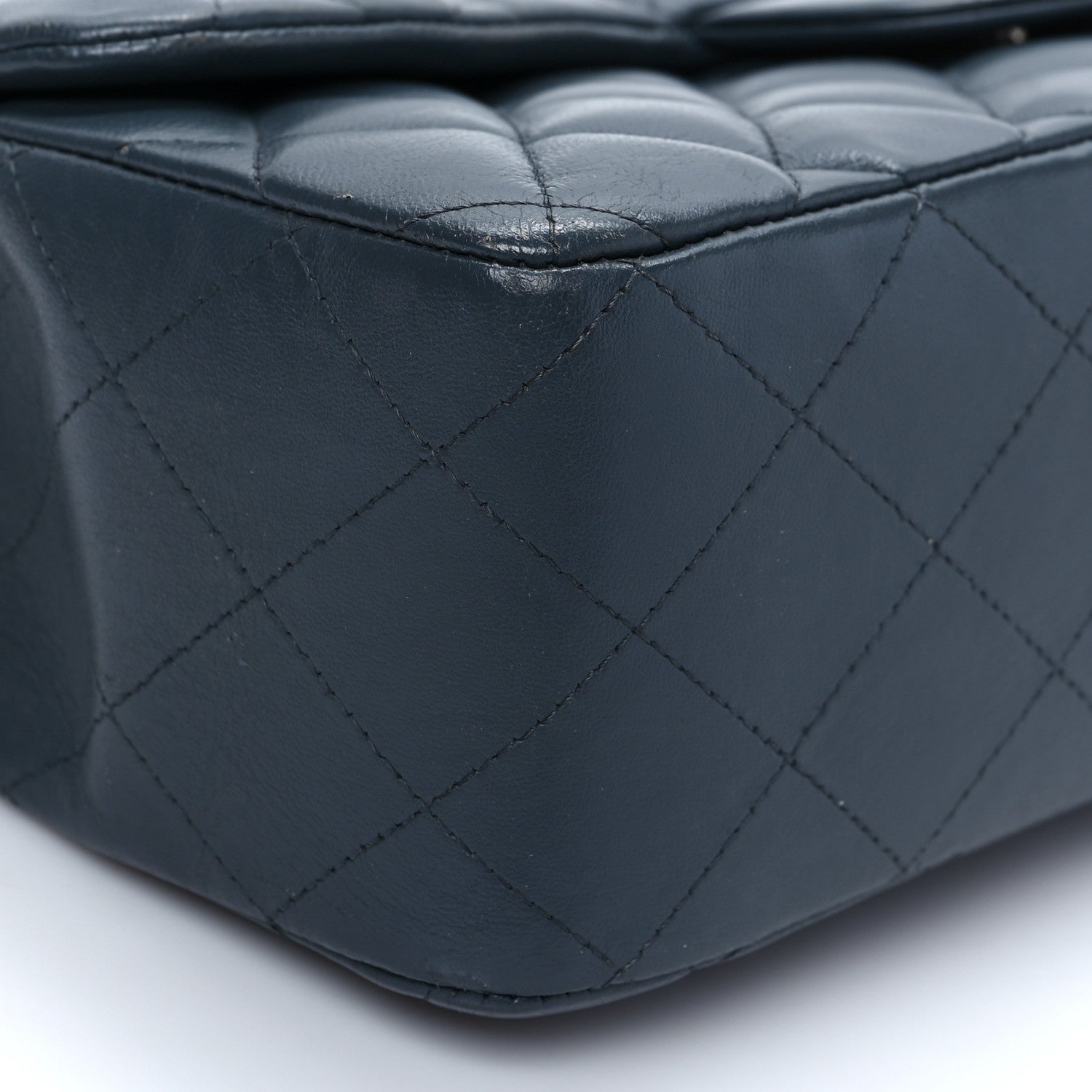 Chanel Lambskin Quilted Jumbo Single Flap Bijoux Chain Dark Grey 8 of 10
