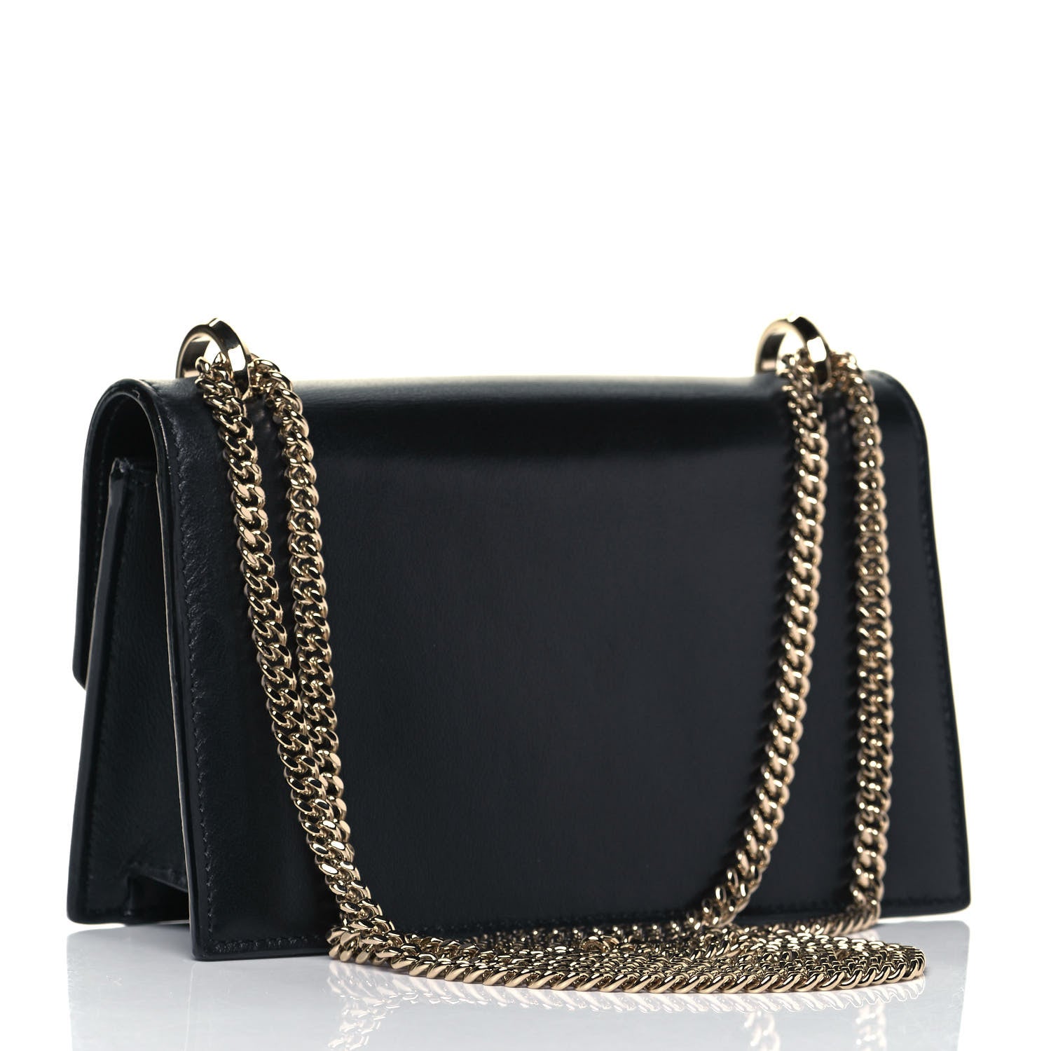 Jimmy Choo Smooth Calfskin Crystal Snake Buckle Paris Crossbody Bag Black 3 of 10