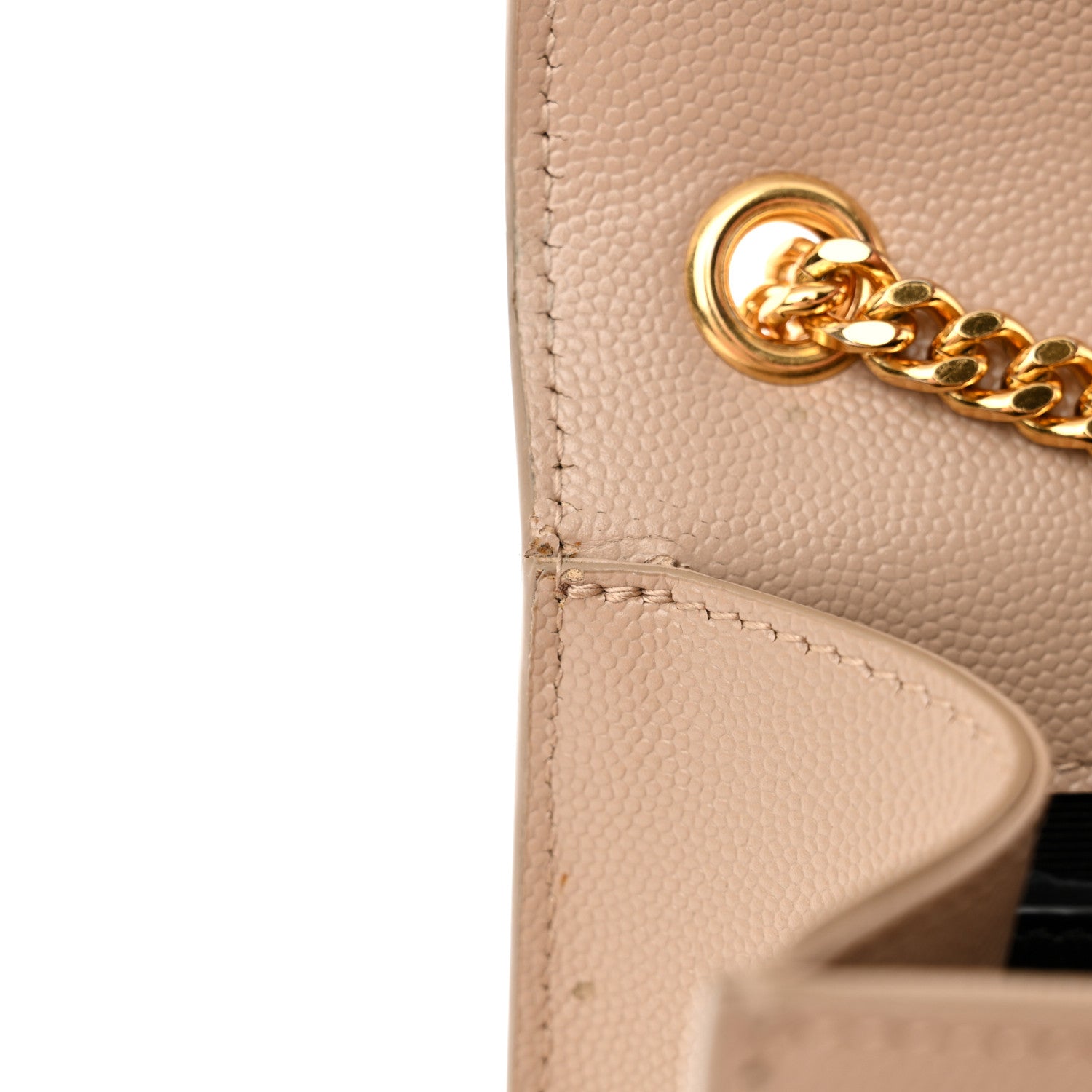 Saint Laurent Grain De Poudre Small Monogram Kate Satchel Dark Beige 13 of 15