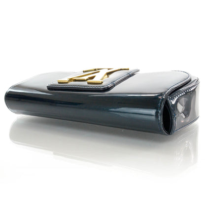 Louis Vuitton Patent Sobe Clutch Blue Nuit 4 of 9