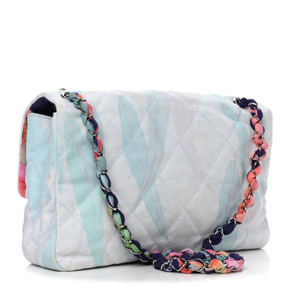 Chanel Canvas Quilted Jungle Jeans Flap White Multicolor 2 of 4