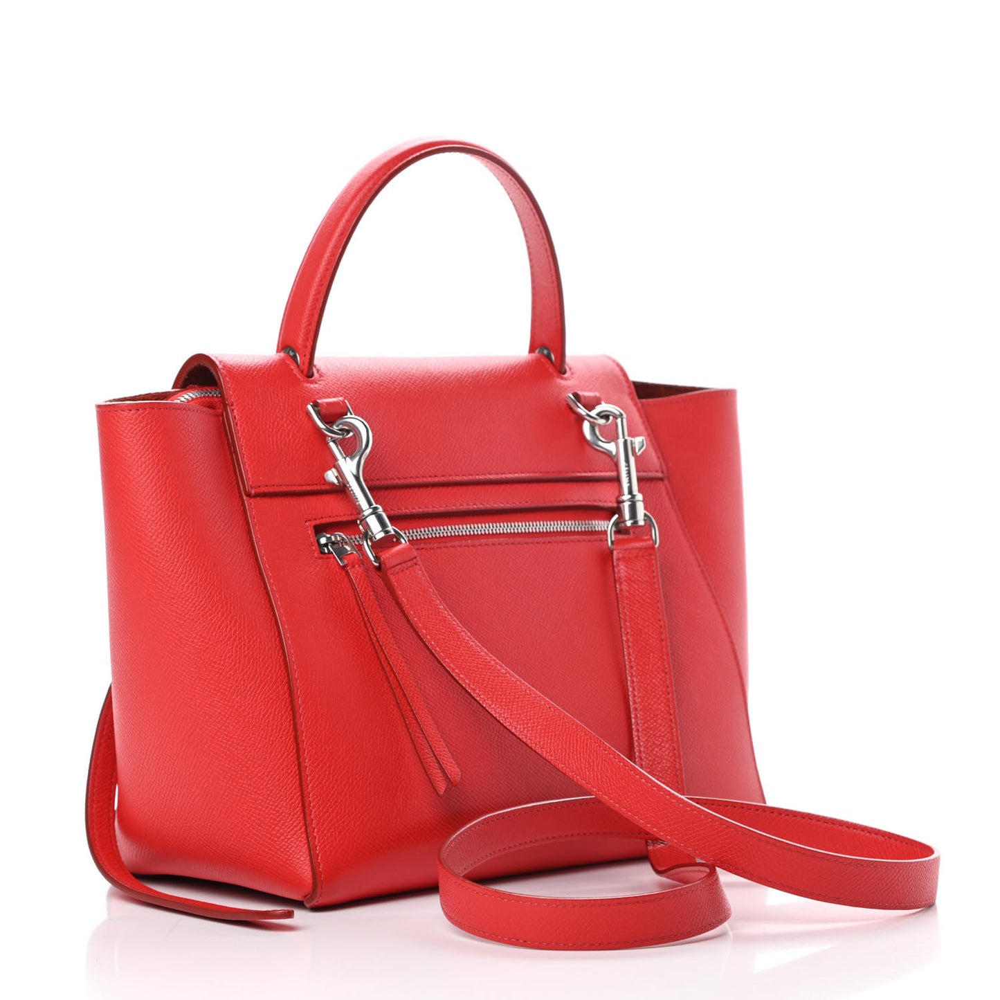 Grained Calfskin Micro Belt Bag Coquelicot
