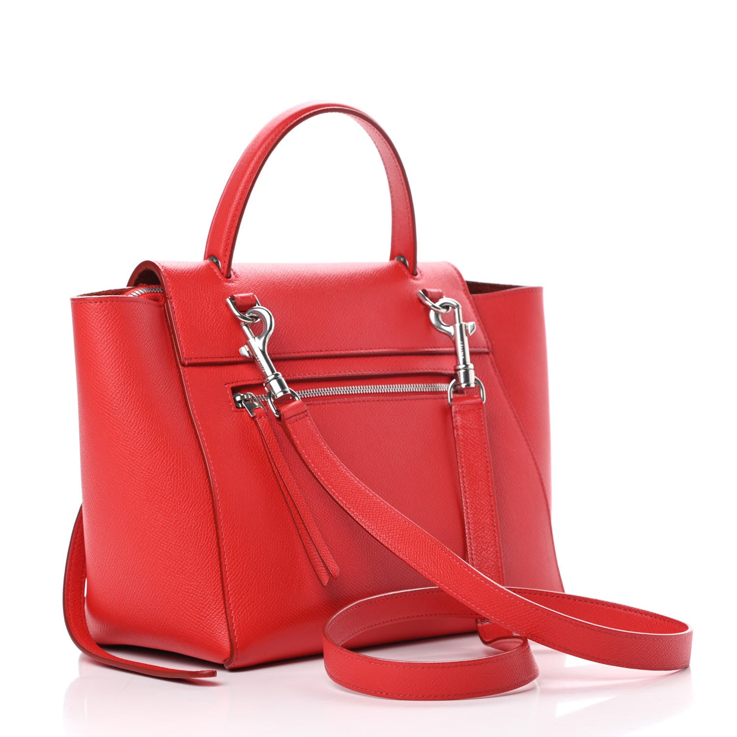 Celine Grained Calfskin Micro Belt Bag Coquelicot 3 of 12