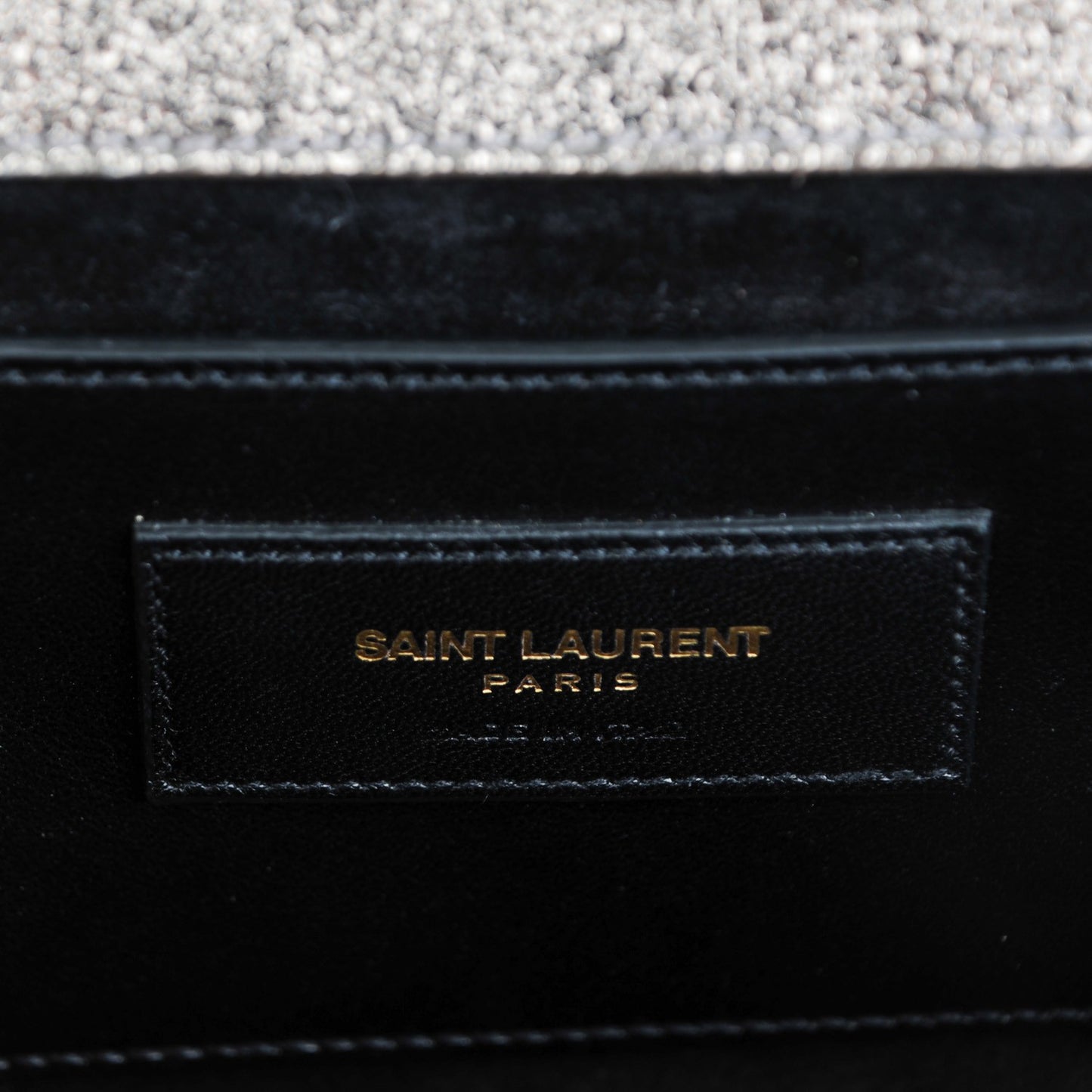 Metallic Calfskin Medium Classic Monogram Kate Satchel Grey