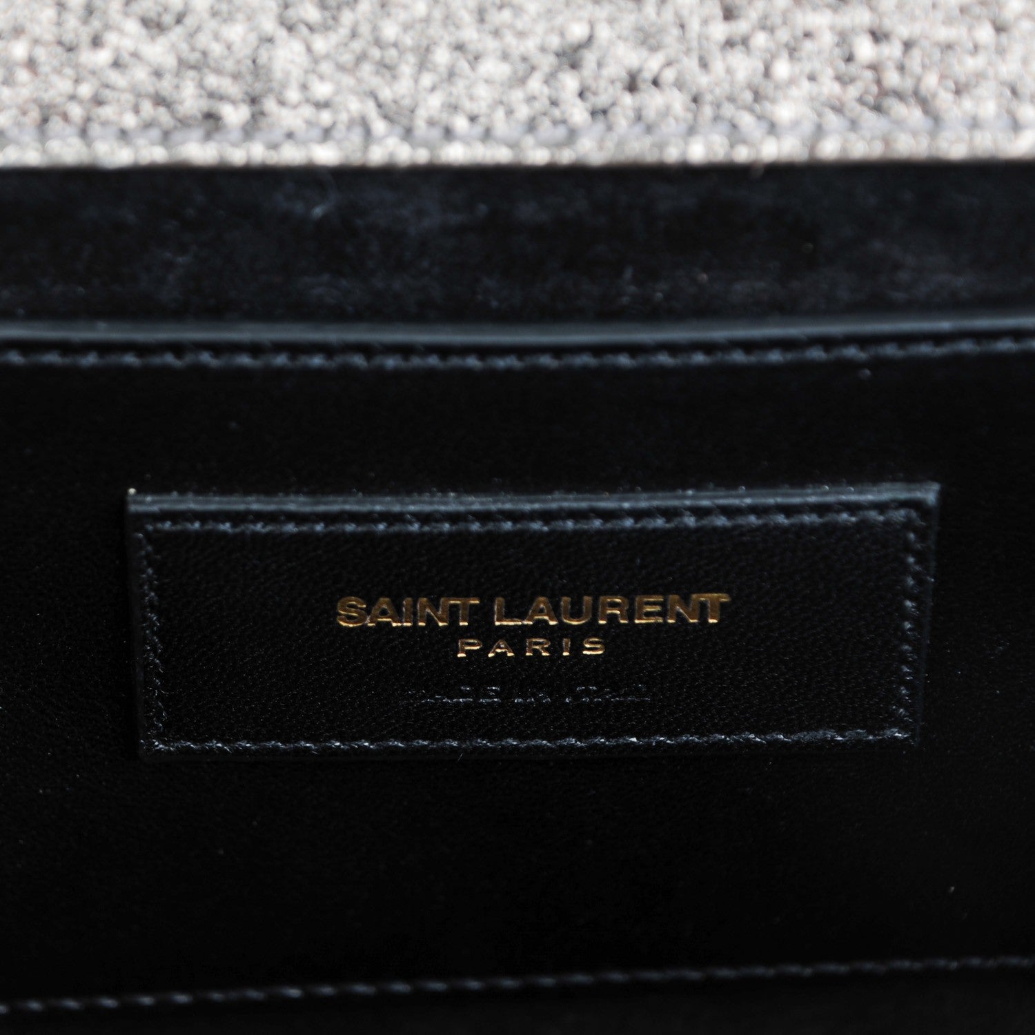 Saint Laurent Metallic Calfskin Medium Classic Monogram Kate Satchel Grey 6 of 6