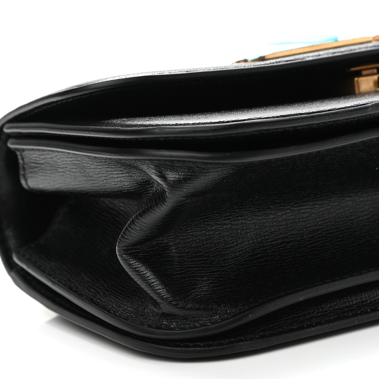 Balenciaga Calfskin Stripe Embossed Small Gossip Bag Black 7 of 9