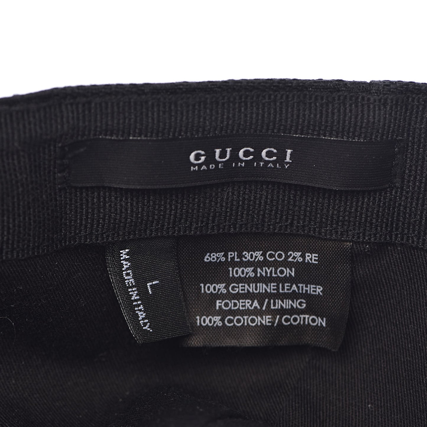 Monogram Web Baseball Hat L Black