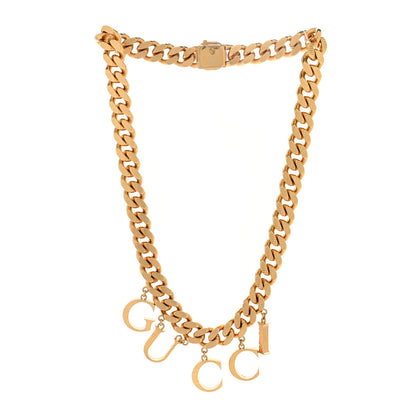 Gucci Script Choker Necklace Gold 3 of 4