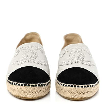 Chanel Lambskin Grosgrain CC Espadrilles 42 Grey 2 of 9