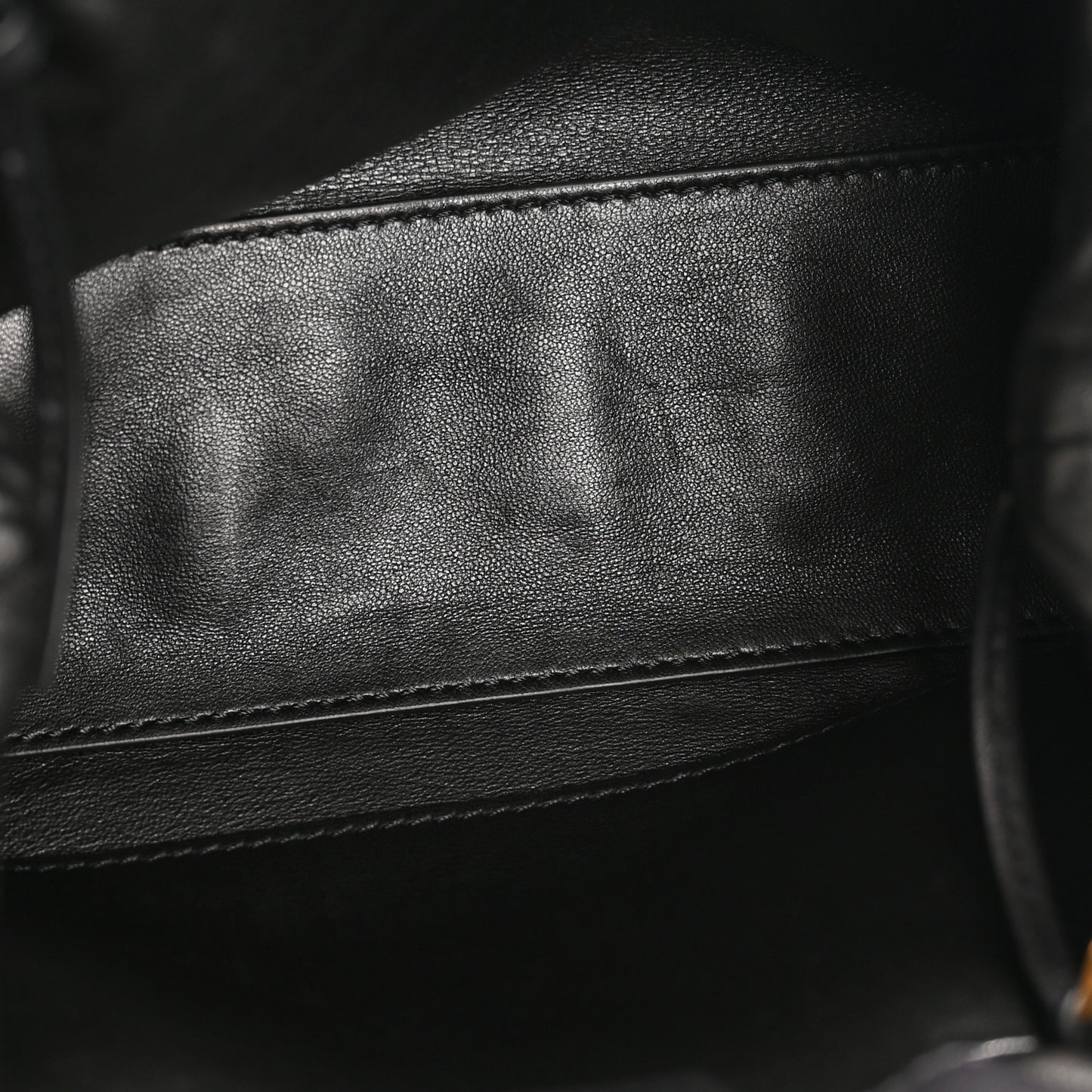 Polished Saddle Calfskin Mira Clutch Black