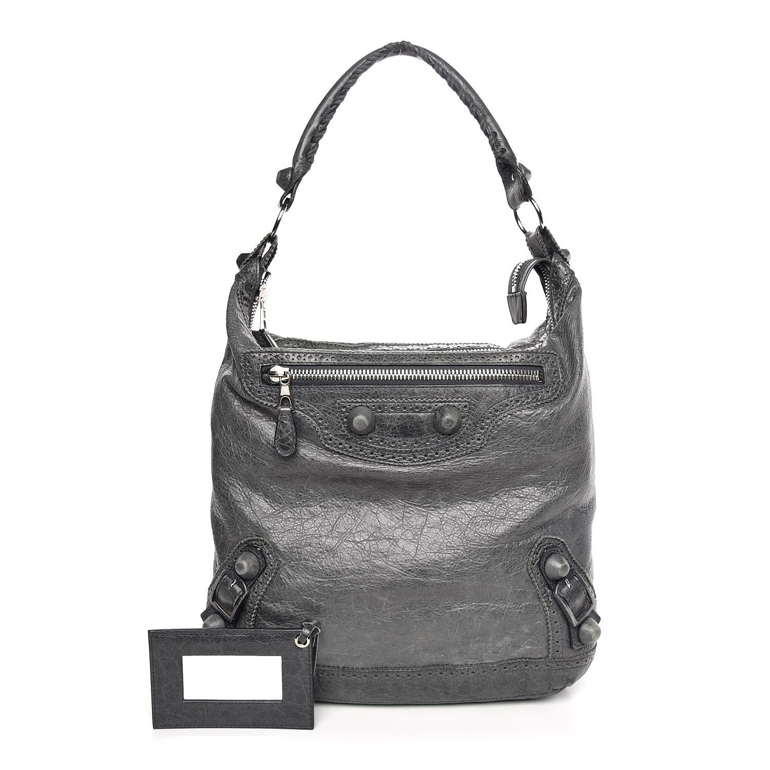Balenciaga Agneau Giant Brogues Hardware Day Hobo Anthracite 1 of 7