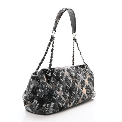 Chanel Tweed East West Flap Black White Beige 3 of 10