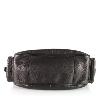 Prada Vitello Daino Buckle Shoulder Bag Black 4 of 9