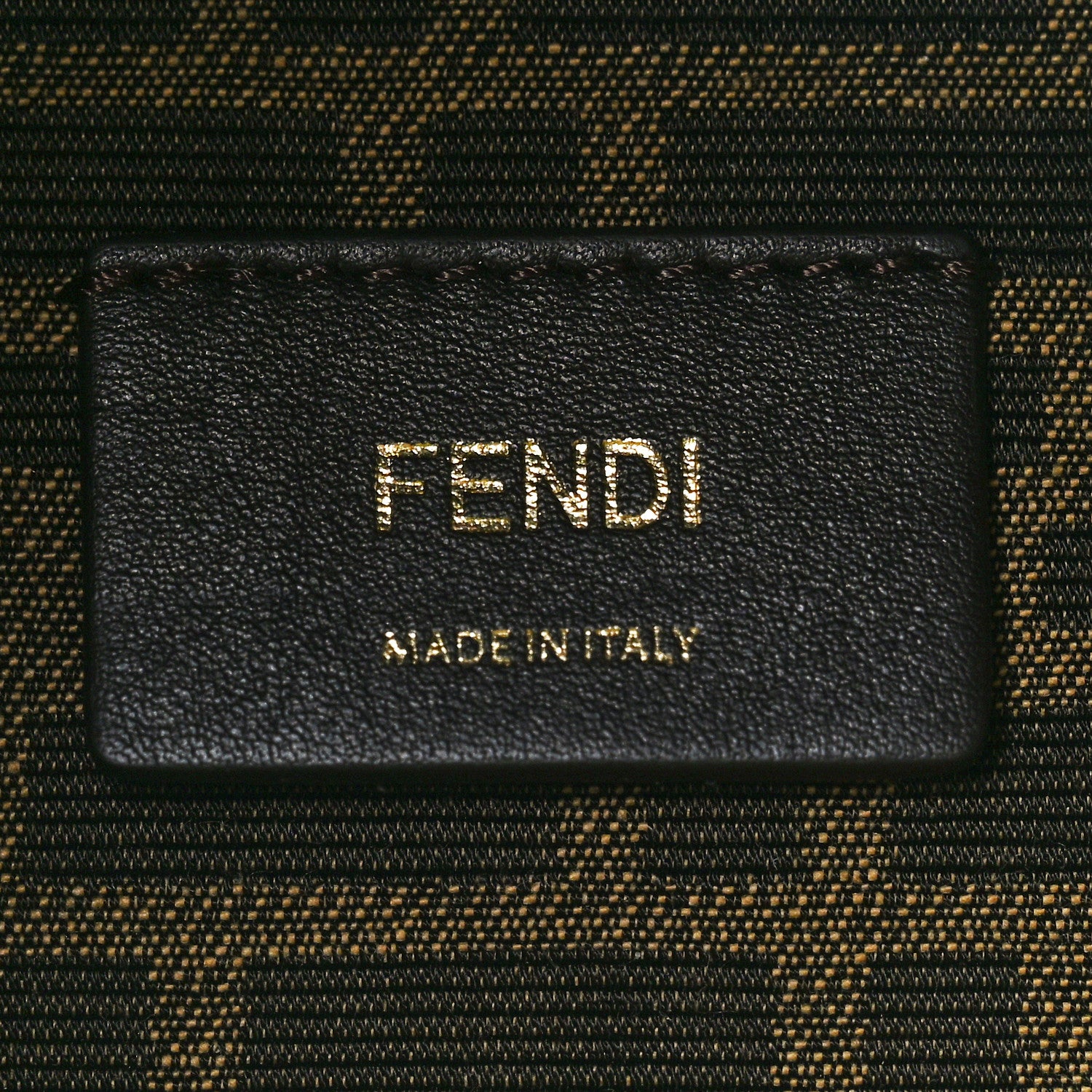 Fendi Fabric Jacquard Shiny Nappa FF 1974 Logo Threaded Edge Mini Mon Tresor Bucket Bag Tobacco Moro Giallo Fluo 7 of 12