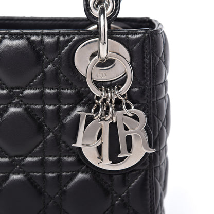 Christian Dior Lambskin Cannage Mini Lady Dior Black 9 of 9