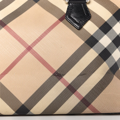 Burberry Patent Trim Nova Check Shopper Tote Black 17 of 17