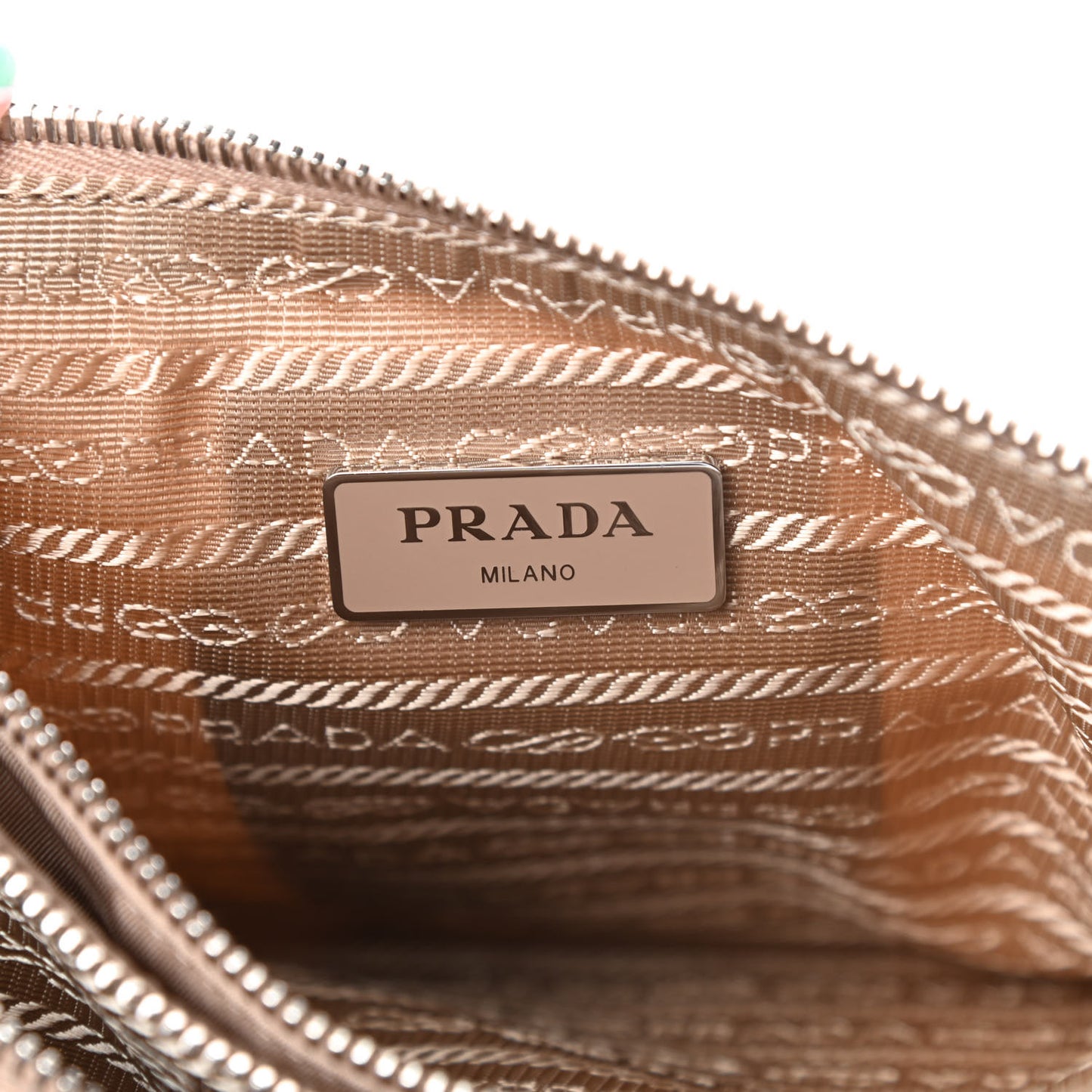 Re-Nylon Saffiano Re-Edition 2000 Double Zip Crossbody Bag Cammeo