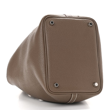 Hermes Taurillon Clemence Picotin Lock 18 PM Etoupe 4 of 12