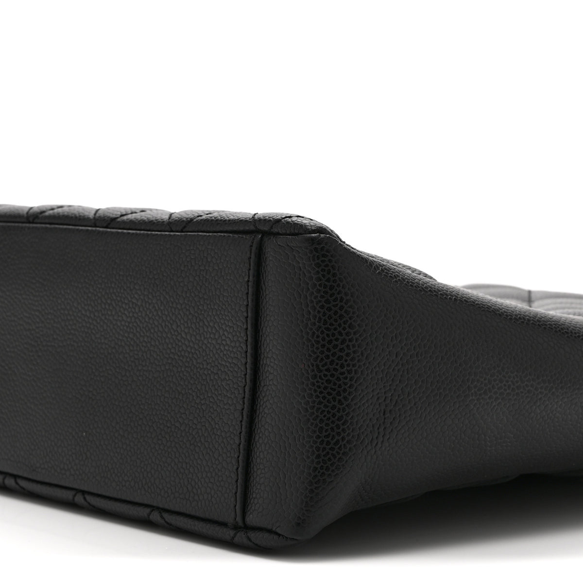 Caviar Quilted Petit Shopping Tote PST Black