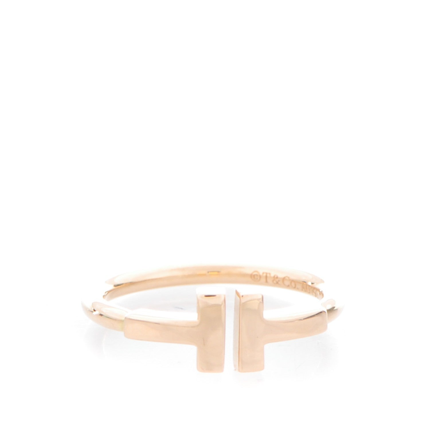 Tiffany 18K Rose Gold T Wire Ring 49 5 1 of 5