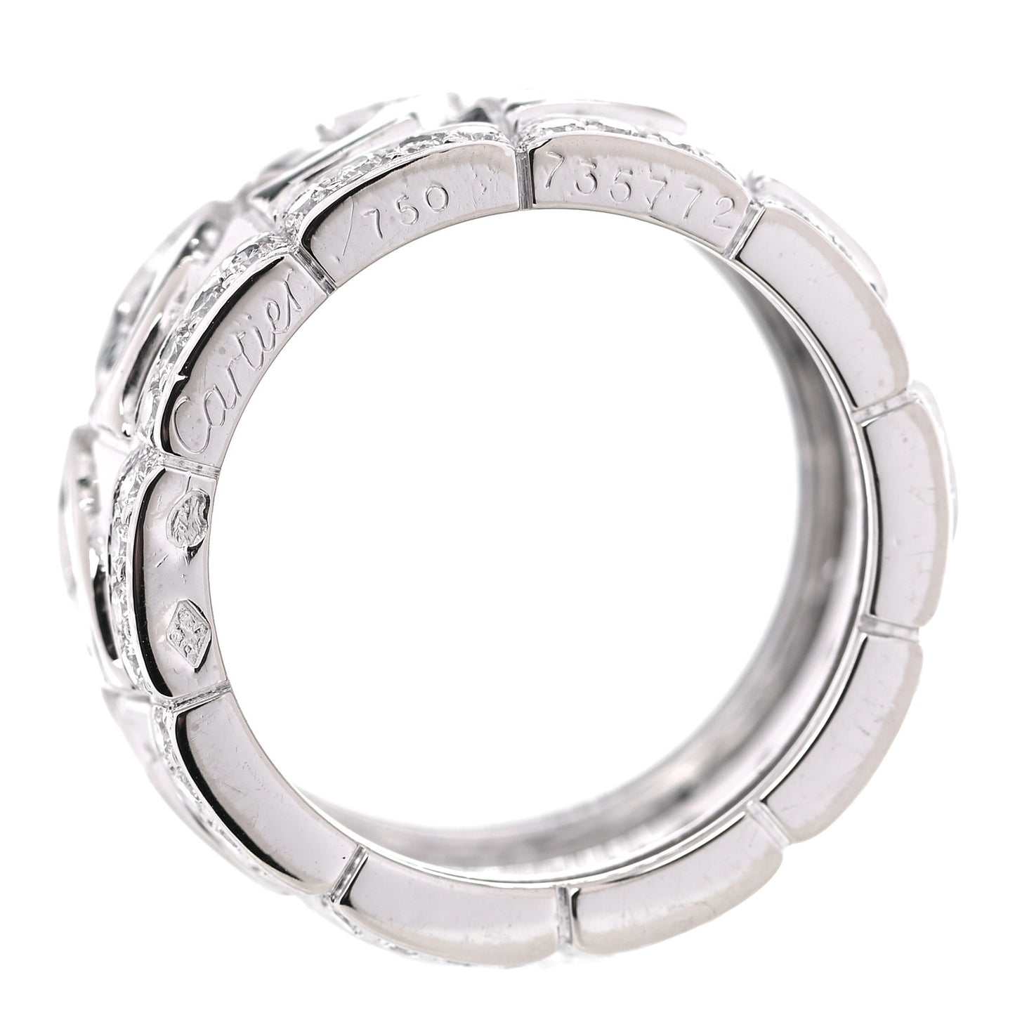 18K White Gold Diamond Entrelaces Ring 52 6