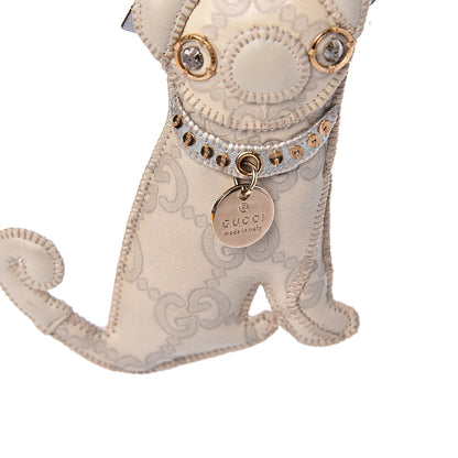 Gucci Guccissima Oliver Pug Key Charm Off White 3 of 3