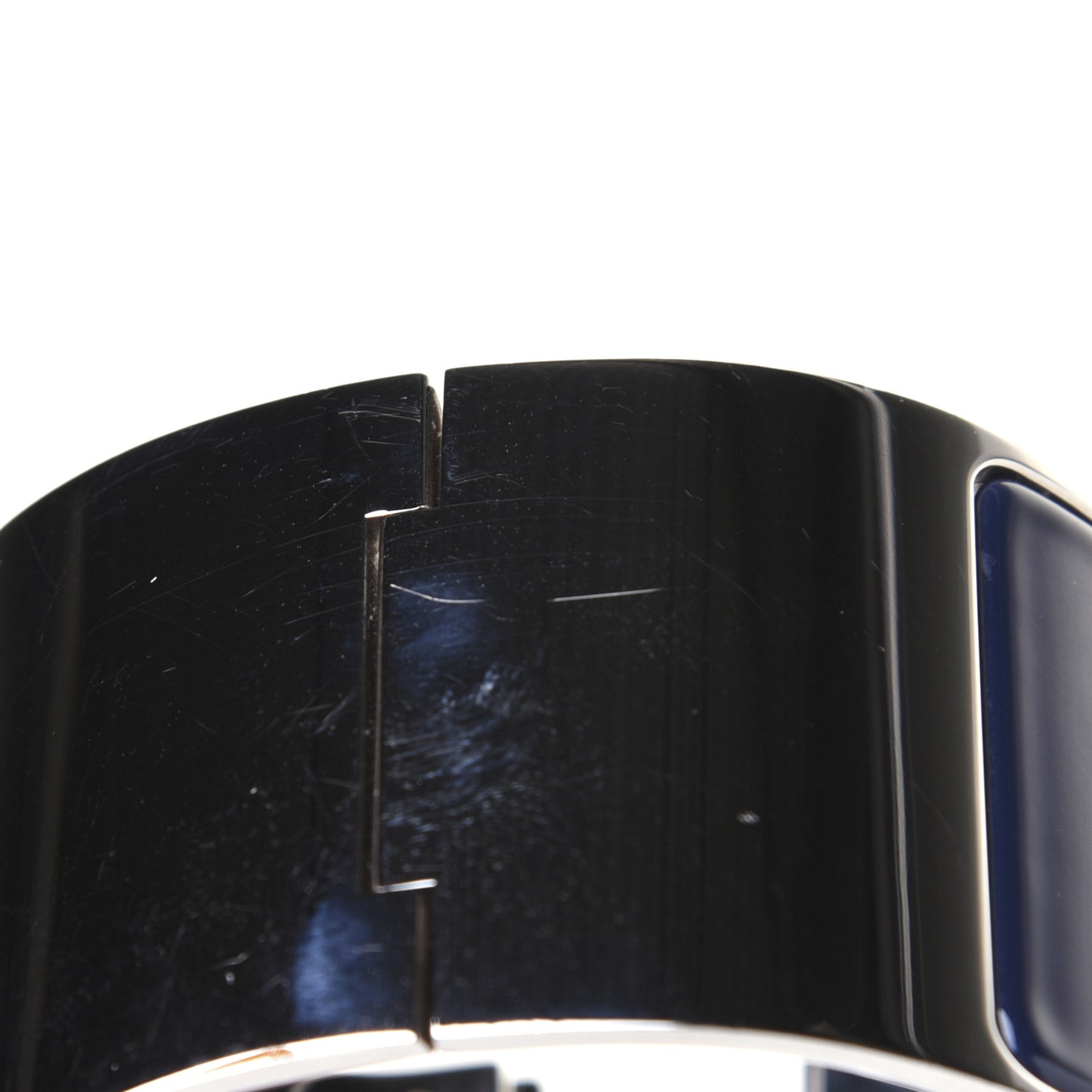 Enamel Extra Wide Clic Clac H Bracelet PM Bleu Nuit