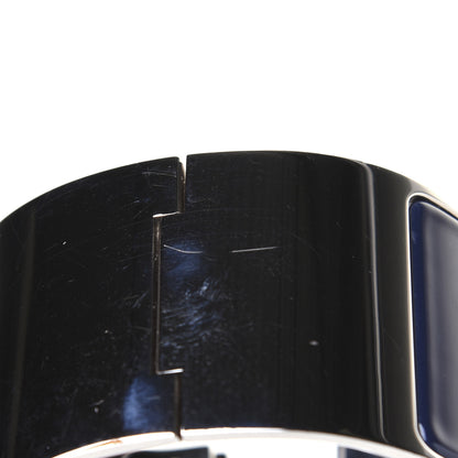Hermes Enamel Extra Wide Clic Clac H Bracelet PM Bleu Nuit 6 of 7