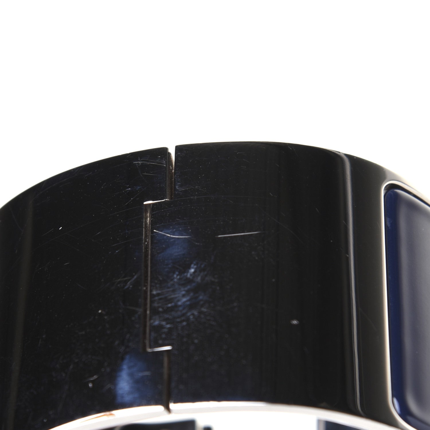 Hermes Enamel Extra Wide Clic Clac H Bracelet PM Bleu Nuit 6 of 7