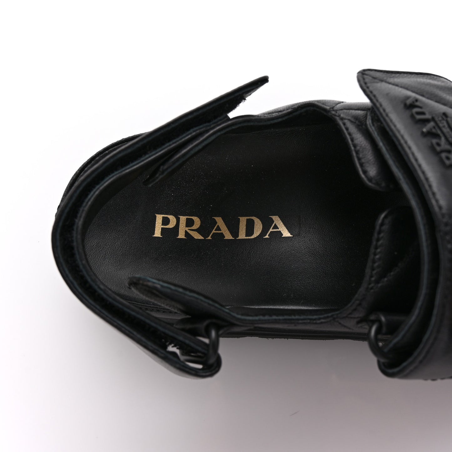 Nappa Quilted Padded Slingback Sandals 39 Black