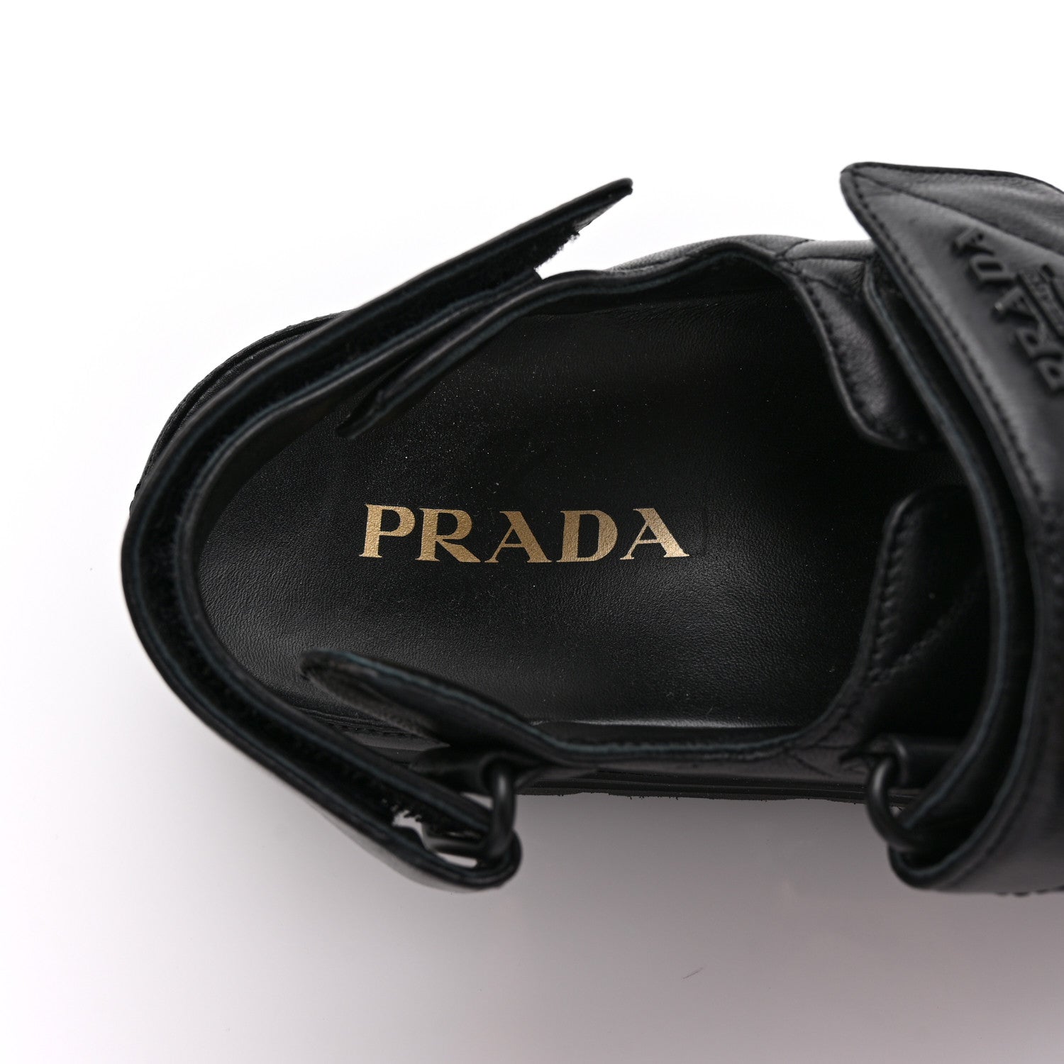 Prada Nappa Quilted Padded Slingback Sandals 39 Black 8 of 10