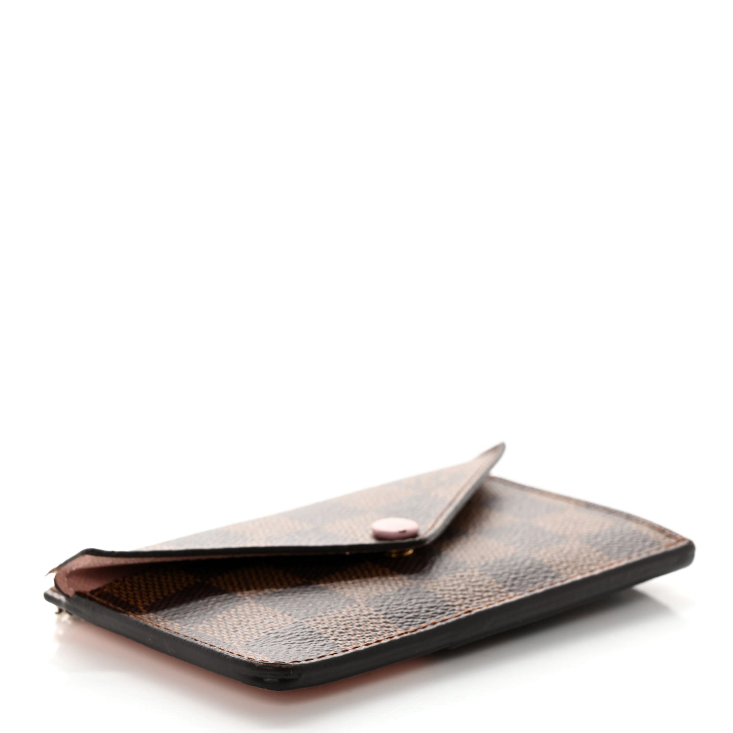 Damier Ebene Recto Verso Card Holder Rose Ballerine