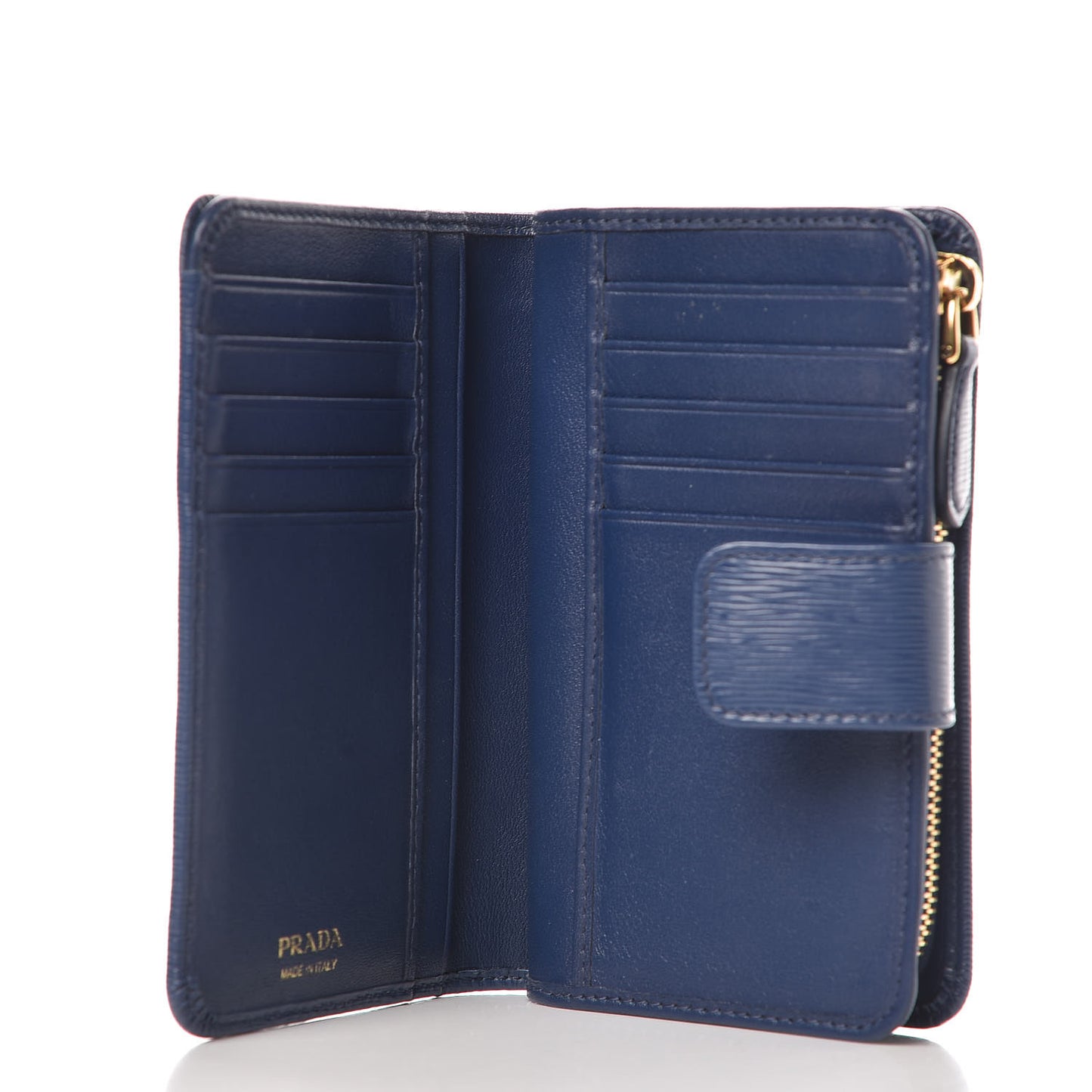 Vitello Move Metal Compact Wallet Bleuette