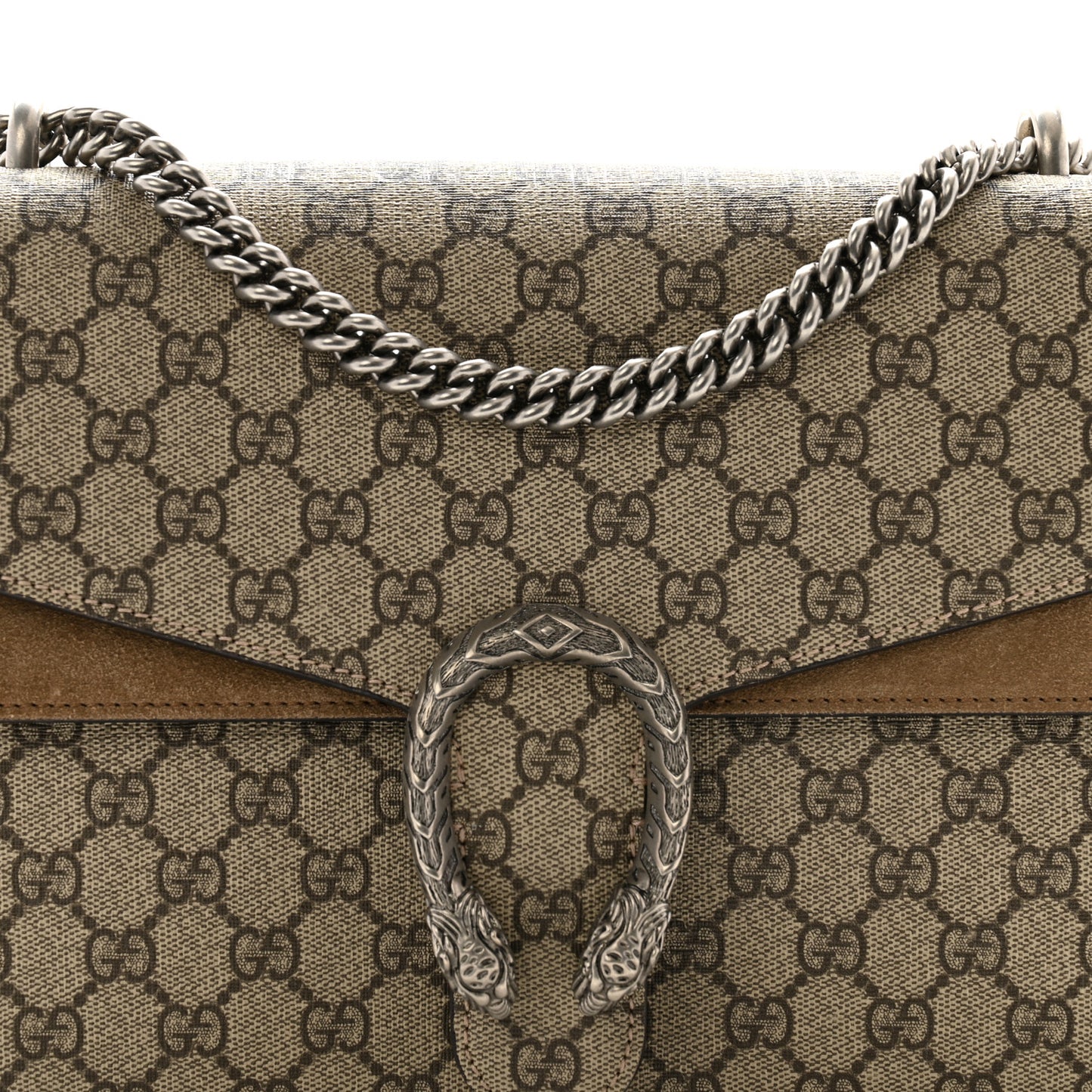 GG Supreme Monogram Medium Dionysus Shoulder Bag Taupe