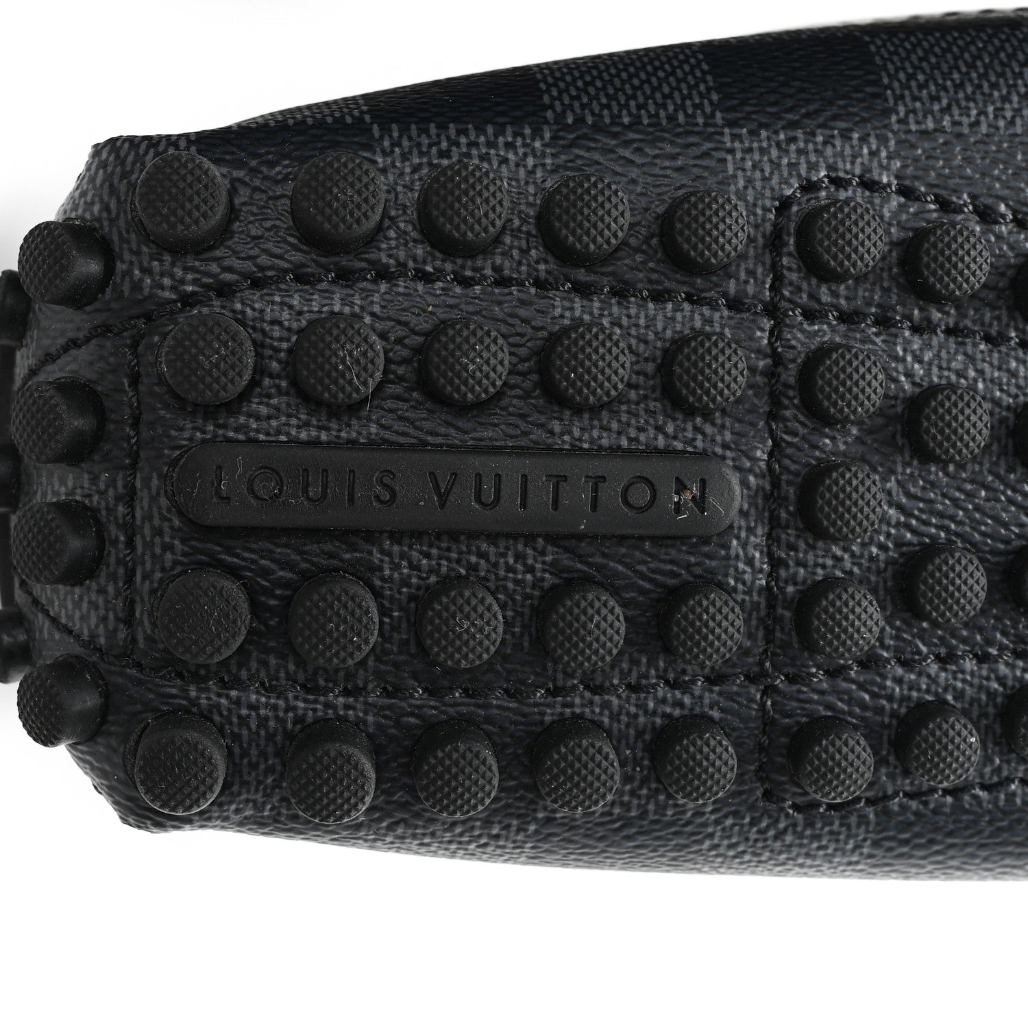 Louis Vuitton Mens Damier Graphite Hockenheim Moccasin Loafers 9 Onyx 7 of 9