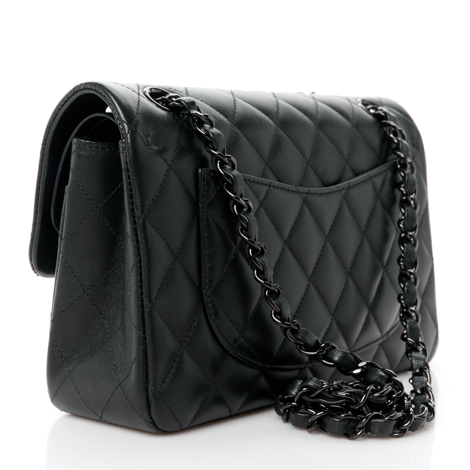 Chanel Lambskin Quilted Small Double Flap So Black 3 of 12