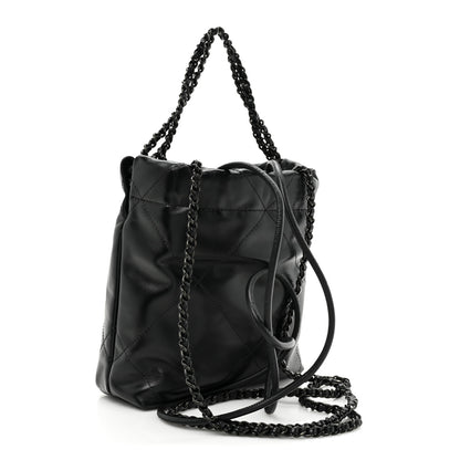 Chanel Shiny Calfskin Quilted Mini Chanel 22 So Black 3 of 10