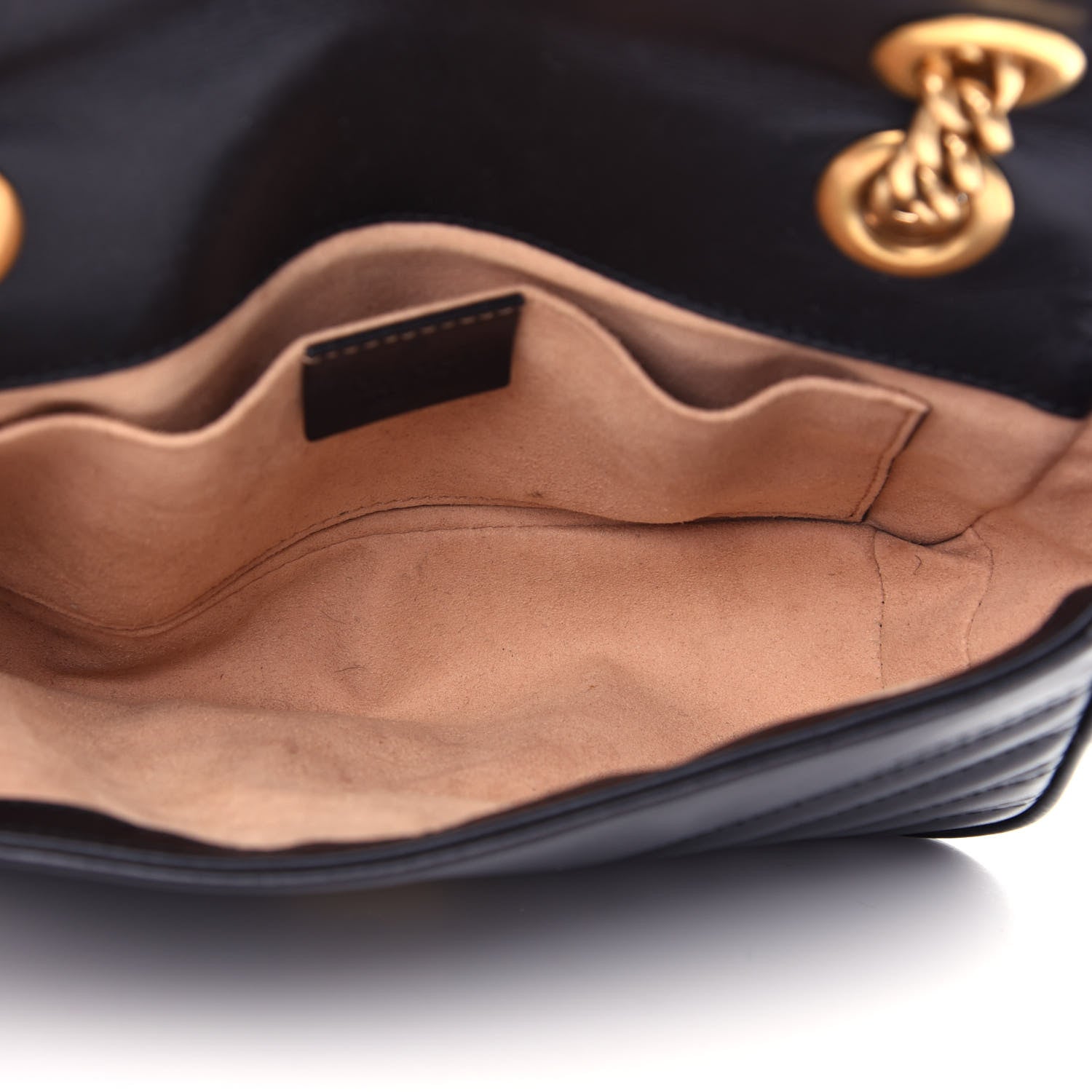 Gucci Calfskin Matelasse Mini GG Marmont Shoulder Bag Black 5 of 12