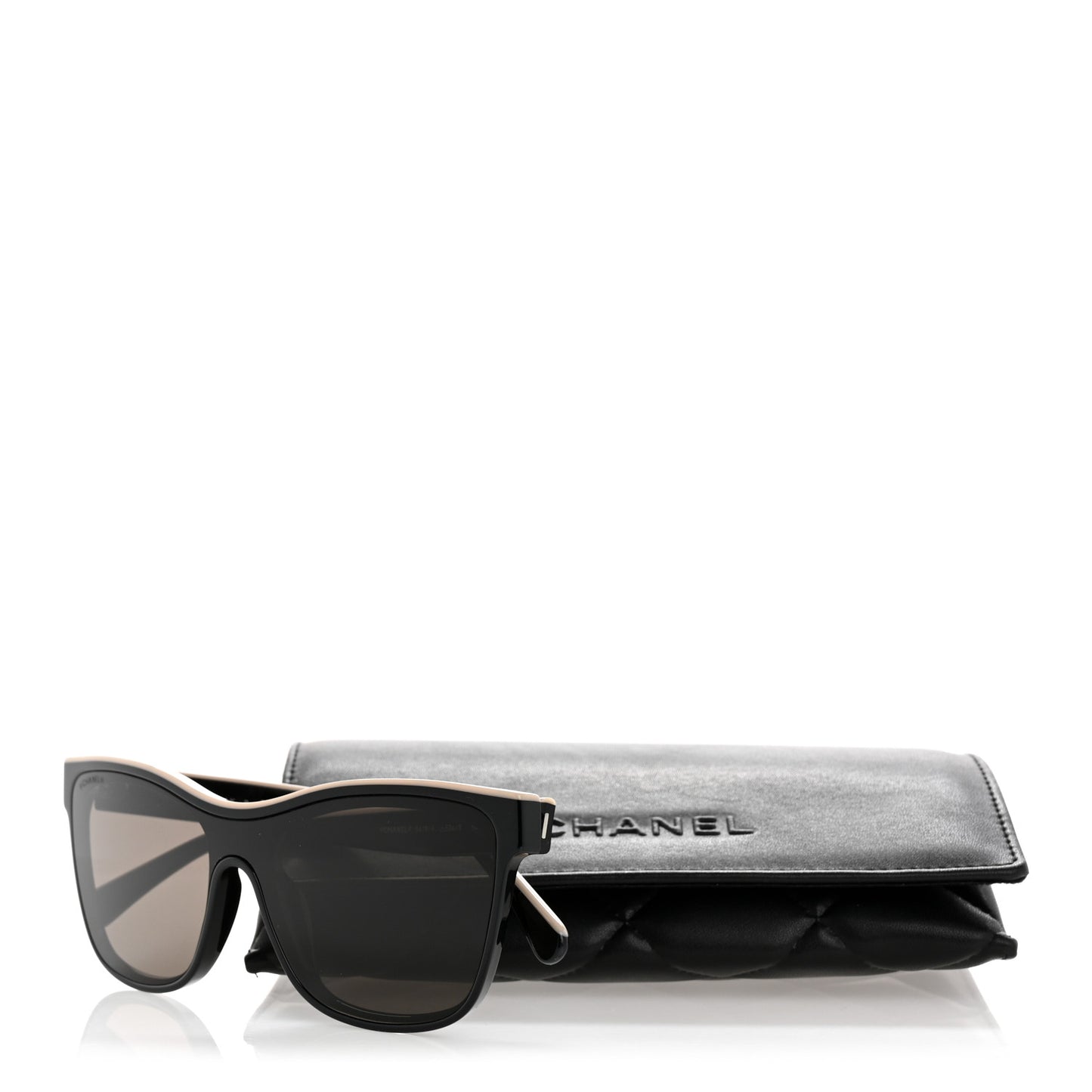 Acetate Logo Shield Sunglasses 5418 Black