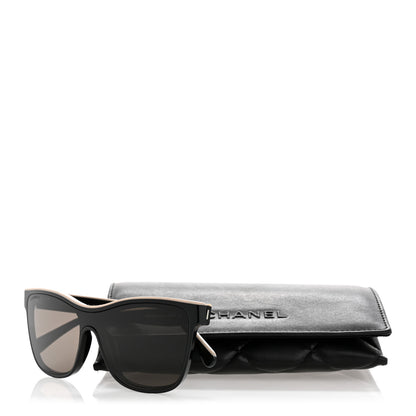 Chanel Acetate Logo Shield Sunglasses 5418 Black 8 of 8