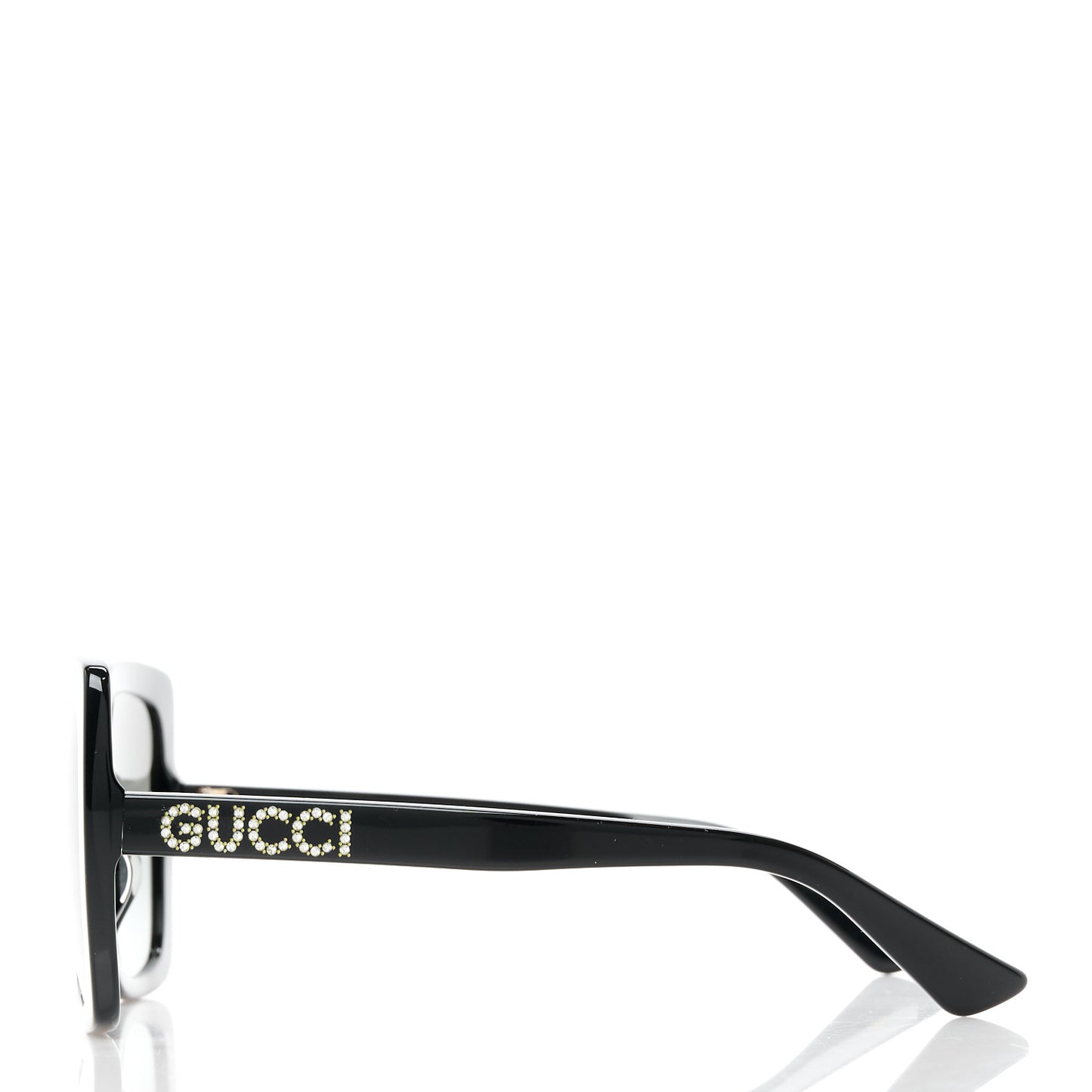 Crystal Square Frame GG Sunglasses GG0418S Black