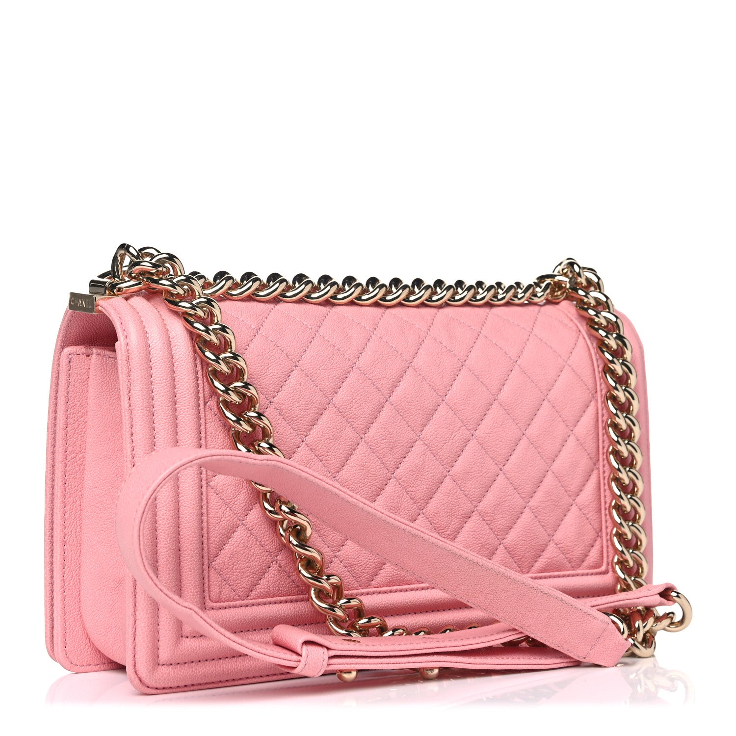 Chanel Caviar Quilted Medium Boy Flap Pink 2 of 18